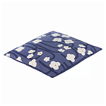 Подушка декоративная синяя с цветочным принтом Blossom Essence Emily варинант исполнения - 1 | Loft Concept в Челябинске