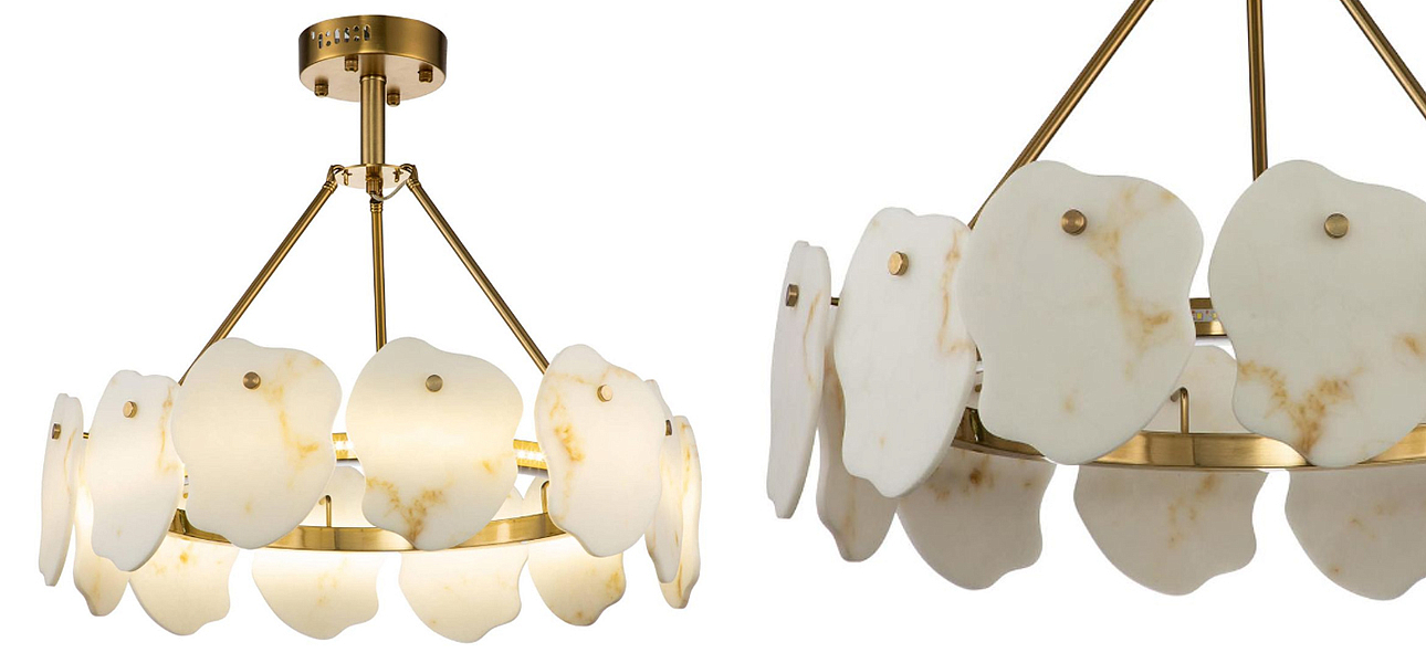Люстра Мрамор Lucretia Marble Round Chandelier 60 см Люстра Мрамор Lucretia Marble Round Chandelier 60 см - Loft-Concept в Челябинске