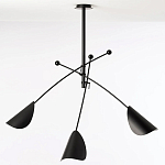 Потолочный светильник с подвижными плафонами Aracea Black Ceiling Lamp варинант исполнения - 4 | Loft Concept в Челябинске