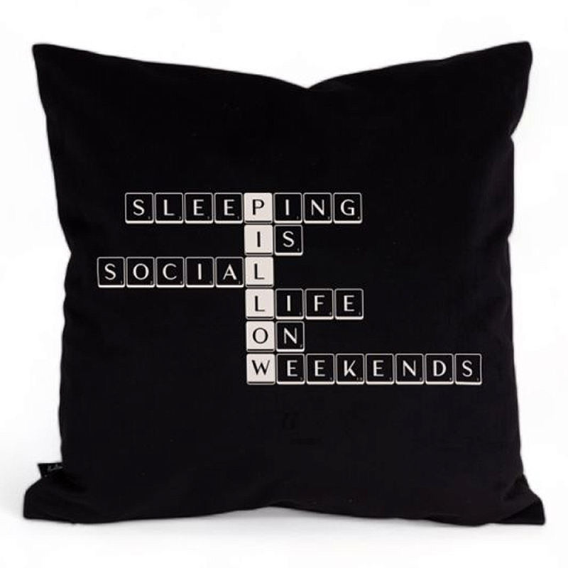 Подушка Seletti Tiles and Tales Pillow Черный Белый Подушка Seletti Tiles and Tales Pillow Черный Белый в Челябинске | Loft Concept