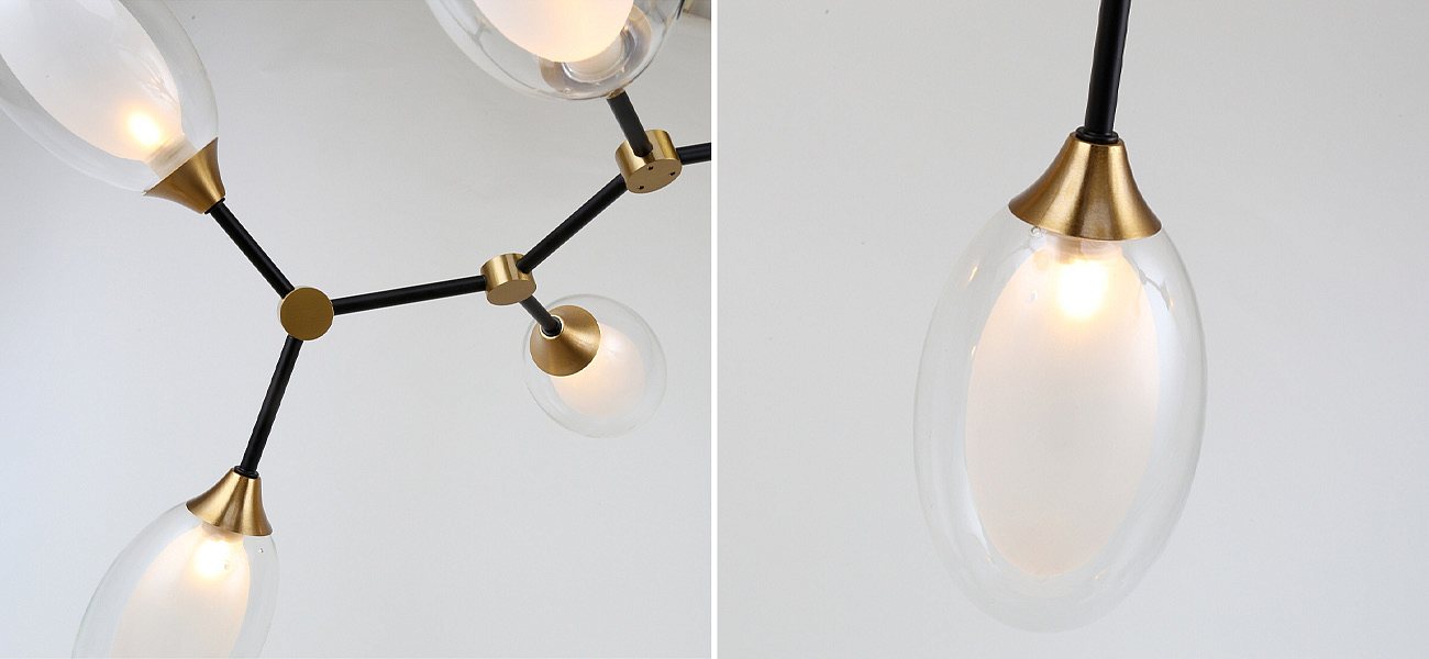 Люстра с плафонами из двойного стекла BUBBLE CHANDELIER Люстра с плафонами из двойного стекла BUBBLE CHANDELIER - Loft-Concept в Челябинске