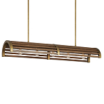 Люстра линейная полукруглой формы Wooden Horseshoe варинант исполнения - 3 | Loft Concept в Челябинске