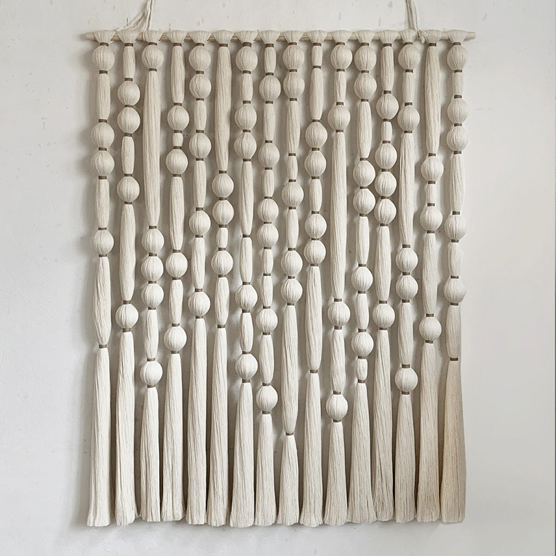 Панно на стену из хлопковых нитей White Morse Wall Hanging  Белый в Челябинске | Loft Concept 