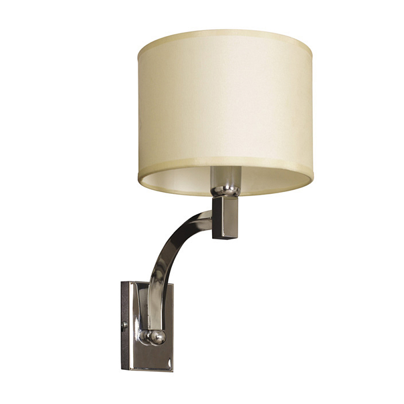 Бра с бежевым цилиндрическим абажуром Natural Concepts Хром Бежевый в Челябинске | Loft Concept 