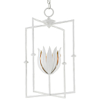 Подвесной светильник белый c абажуром в виде цветка тюльпана White Tulips варинант исполнения - 2 | Loft Concept в Челябинске