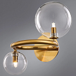 Бра с 2-мя стеклянными сферическими  плафонами Arco Wall Lamp варинант исполнения - 3 | Loft Concept в Челябинске