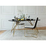 Обеденный стол на металлических ножках Ward Brass Dining Table варинант исполнения - 4 | Loft Concept в Челябинске