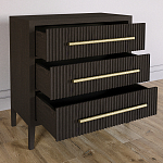 Комод Primo с 3 выдвижными ящиками Темный орех варинант исполнения - 5 | Loft Concept в Челябинске