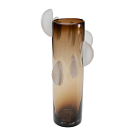 Ваза коричневая Forma Mare со стеклянными вставками варинант исполнения - 1 | Loft Concept в Челябинске