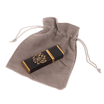 Флешка на 16 гб с декоративной металлической вставкой Герба РФ из натурального камня Обсидиан Черный Stone Flash Drive варинант исполнения - 4 | Loft Concept в Челябинске