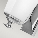 Бра с белым матовым плафоном на прямоугольном основании цвета хром Hinkley варинант исполнения - 3 | Loft Concept в Челябинске