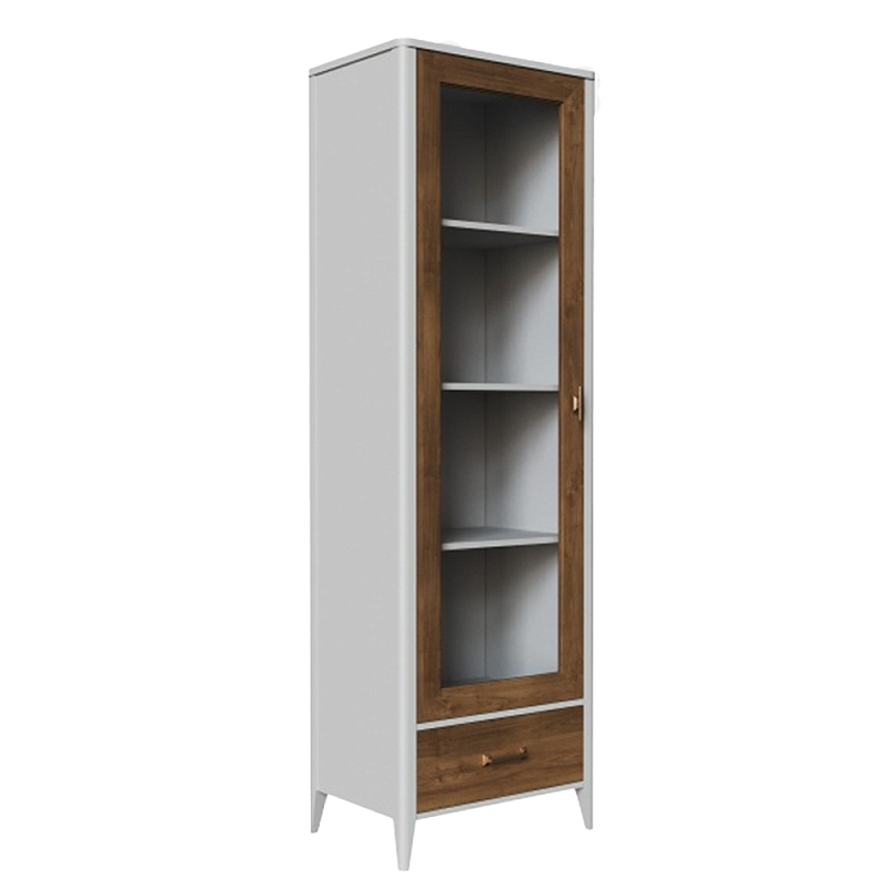 Витрина из массива бука однодверная Tasteful Furniture Слоновая кость Дуб темный Прозрачное Стекло Витрина из массива бука однодверная Tasteful Furniture Слоновая кость Дуб темный Прозрачное Стекло в Челябинске | Loft Concept