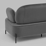 Диван в велюровой обивке серого цвета COLOR BLOCK варинант исполнения - 7 | Loft Concept в Челябинске