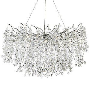 Люстра с хрустальными подвесками на металлических ветках Fairytree Light Silver Chandelier 18