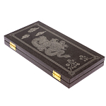 Подарочные нарды из натурального камня с гравировкой Backgammon from Stone варинант исполнения - 5 | Loft Concept в Челябинске