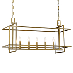 Подвесной светильник прямоугольный 5-ти ламповый Linear Kitchen Light варинант исполнения - 1 | Loft Concept в Челябинске