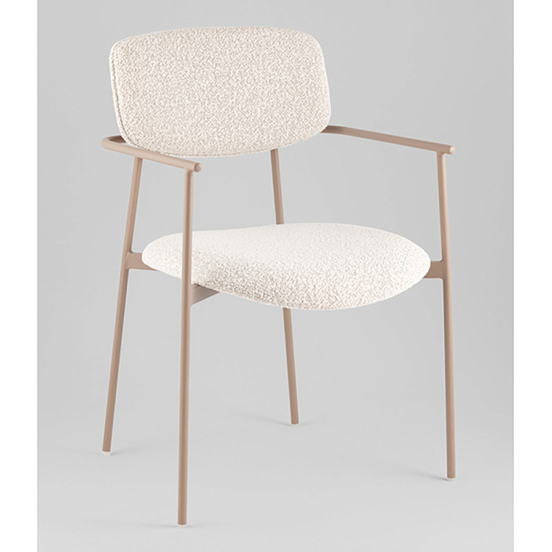 Стул Doe с подклокотниками молочный Молочный Бежевый Древесина в Челябинске | Loft Concept 