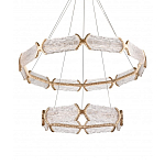 Люстра с 2-мя кольцами с текстурным природным рисунком IceFlame варинант исполнения - 2 | Loft Concept в Челябинске