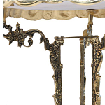 Стол бронзовый круглый с мраморной столешницей Coffee De Bronze варинант исполнения - 1 | Loft Concept в Челябинске