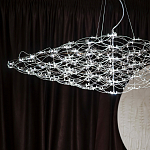 Люстра подвесная с тонкой металлической конструкцией цвета хром Quasar варинант исполнения - 9 | Loft Concept в Челябинске