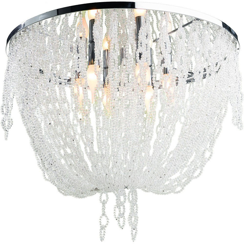 Потолочный светильник RH 1930S FRENCH CRYSTAL BEADED Seling Light Хром Потолочный светильник RH 1930S FRENCH CRYSTAL BEADED Seling Light Хром в Челябинске | Loft Concept