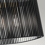 Люстра подвесная овальной формы с металлическим решетчатым абажуром матово-черного цвета и 5 лампами Kichler варинант исполнения - 5 | Loft Concept в Челябинске