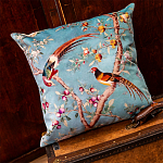 Подушка декоративная с изображением птиц в саду Chinoiserie Birds in the Peach Orchard Cushion варинант исполнения - 2 | Loft Concept в Челябинске