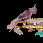 Люстра круглая на золотом каркасе с птичками и цветочным декором Miscellaneous herbs варинант исполнения - 6 | Loft Concept в Челябинске