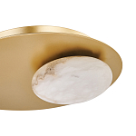 Бра с овальным основанием золотого цвета  и плафоном из алебастра Shaw Lighting варинант исполнения - 2 | Loft Concept в Челябинске