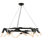 Люстра круглая с трубчатыми лампочками Vanguard Circle варинант исполнения - 1 | Loft Concept в Челябинске