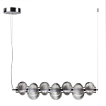 Подвесной светильник линейный с 7-ю рифлеными стеклянными шарами Marcelh Light варинант исполнения - 6 | Loft Concept в Челябинске
