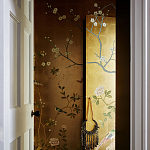 Обои ручная роспись Badminton Deep Rich Gold gilded paper варинант исполнения - 3 | Loft Concept в Челябинске