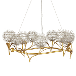 Люстра круглая с декором в виде цветков одуванчика Hanging Dandelion варинант исполнения - 4 | Loft Concept в Челябинске