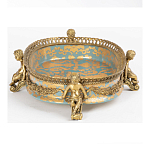 Чаша с орнаментом на ножках в виде бронзовых ангелов Eden Garden варинант исполнения - 3 | Loft Concept в Челябинске