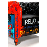 Кресло "Умный Умник" Rick and Morty graffiti chair натуральная кожа  варинант исполнения - 9 | Loft Concept в Челябинске