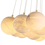 Люстра подвесная круглая с сферическими плафонами из натурального камня Glowing Spheres варинант исполнения - 5 | Loft Concept в Челябинске