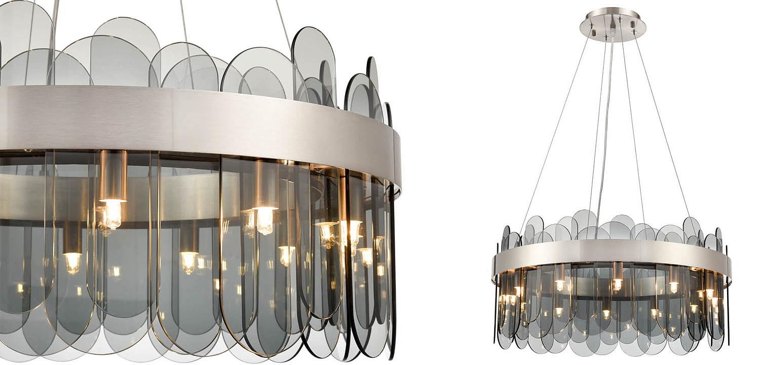 Люстра Decorative Oval Smoky Plates 60 Люстра Decorative Oval Smoky Plates 60 - Loft-Concept в Челябинске