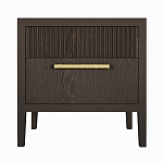 Прикроватная Тумбочка Primo с двумя ящиками Темный орех варинант исполнения - 6 | Loft Concept в Челябинске