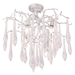 Люстра потолочная с прозрачными стеклянными подвесками в форме капель Droplet Chandelier варинант исполнения - 1 | Loft Concept в Челябинске