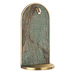 Настенный светильник зеленого цвета с бронзовой рамкой овальной формы с полкой Herbarium  варинант исполнения - 3 | Loft Concept в Челябинске