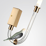 Бра с прозрачной изогнутой трубкой и декоративной фигуркой птицы Ganthea варинант исполнения - 4 | Loft Concept в Челябинске