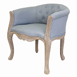 Кресло низкое в стиле прованс Louis French Armchair light blue flax варинант исполнения - 3 | Loft Concept в Челябинске