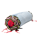 Подушка из джинсовой одежды и вязания Heart&Brain 2 варинант исполнения - 2 | Loft Concept в Челябинске