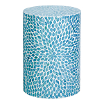 Столик с инкрустацией с перламутровым узором Flower Blue варинант исполнения - 1 | Loft Concept в Челябинске