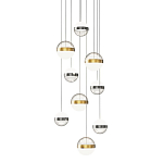 Люстра каскадная с 9-ю подвесами бронза и никель Peggy Futura lamp варинант исполнения - 1 | Loft Concept в Челябинске