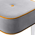 Квадратный мягкий пуф на белых ножках Winton Pouf Square варинант исполнения - 12 | Loft Concept в Челябинске