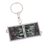 Зеркало брелок складное двухстороннее из натурального камня Серафинит Stone Mirrors варинант исполнения - 6 | Loft Concept в Челябинске