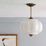 Подвесной светильник с абажуром из молочного стекла Vintage Charm варинант исполнения - 2 | Loft Concept в Челябинске