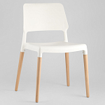 Пластиковый стул на ножках из массива бука Ferret White варинант исполнения - 2 | Loft Concept в Челябинске