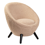 Кресло розовое с обивка из искусственного каракуля Iconic Creation варинант исполнения - 1 | Loft Concept в Челябинске